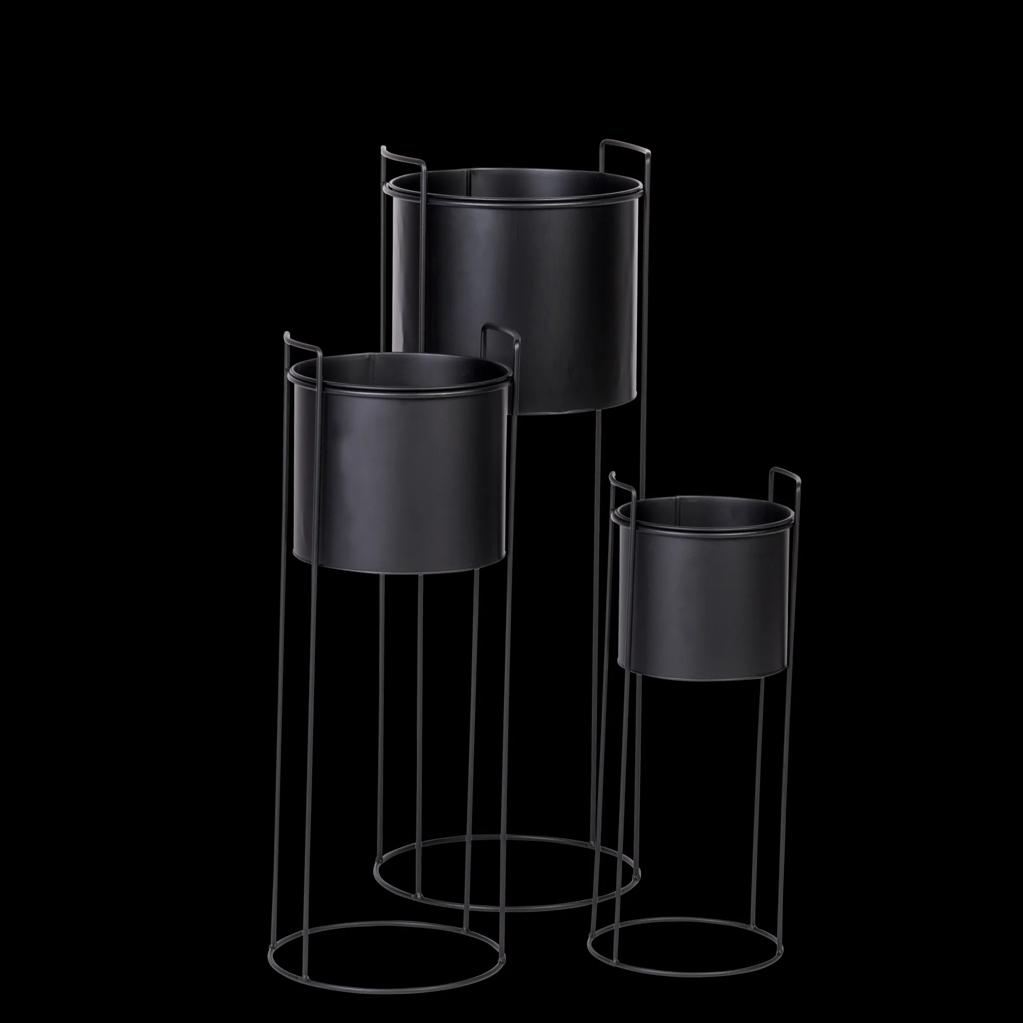CASA Pluto Vaso Per Piante Nero