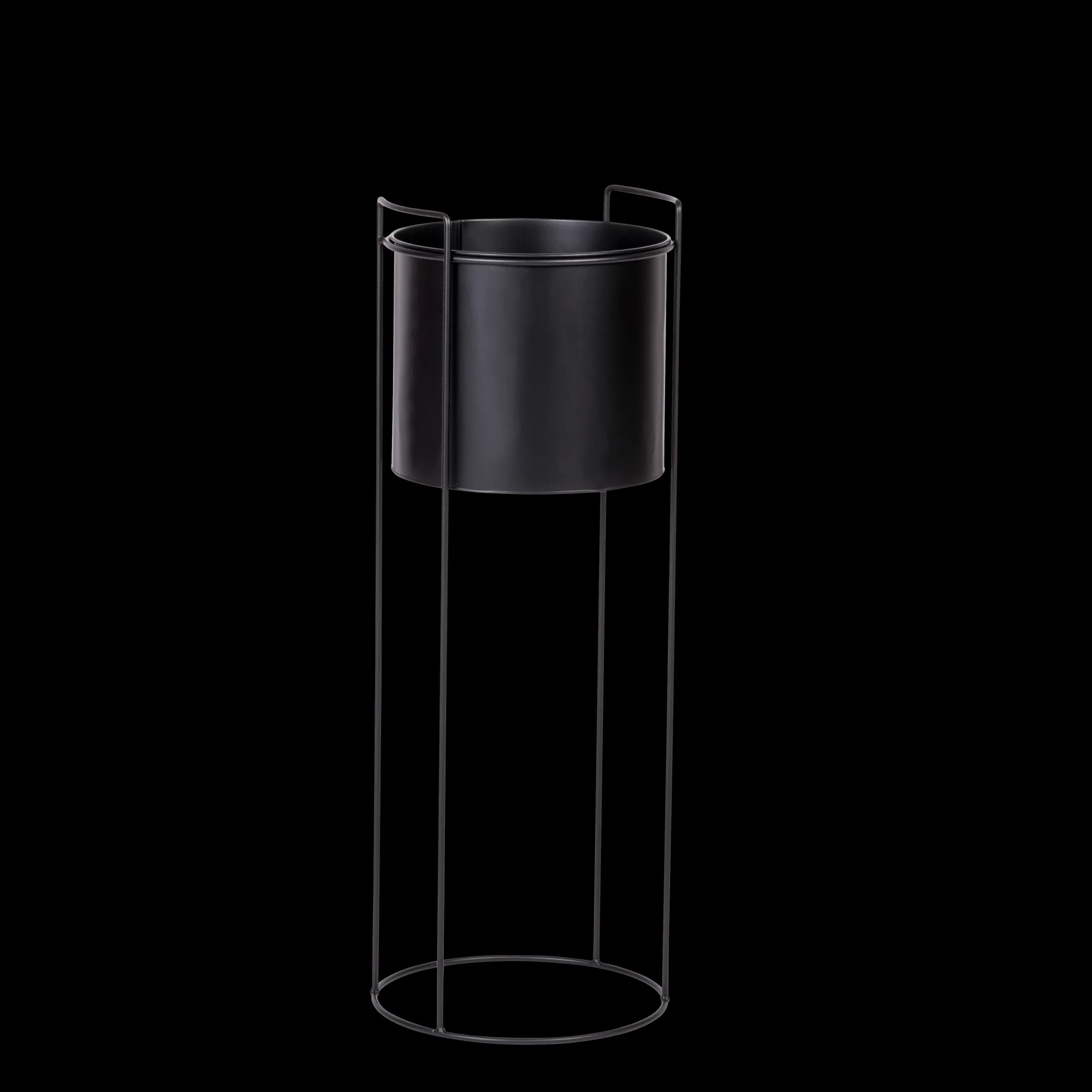 New CASA Pluto Vaso Per Piante Nero