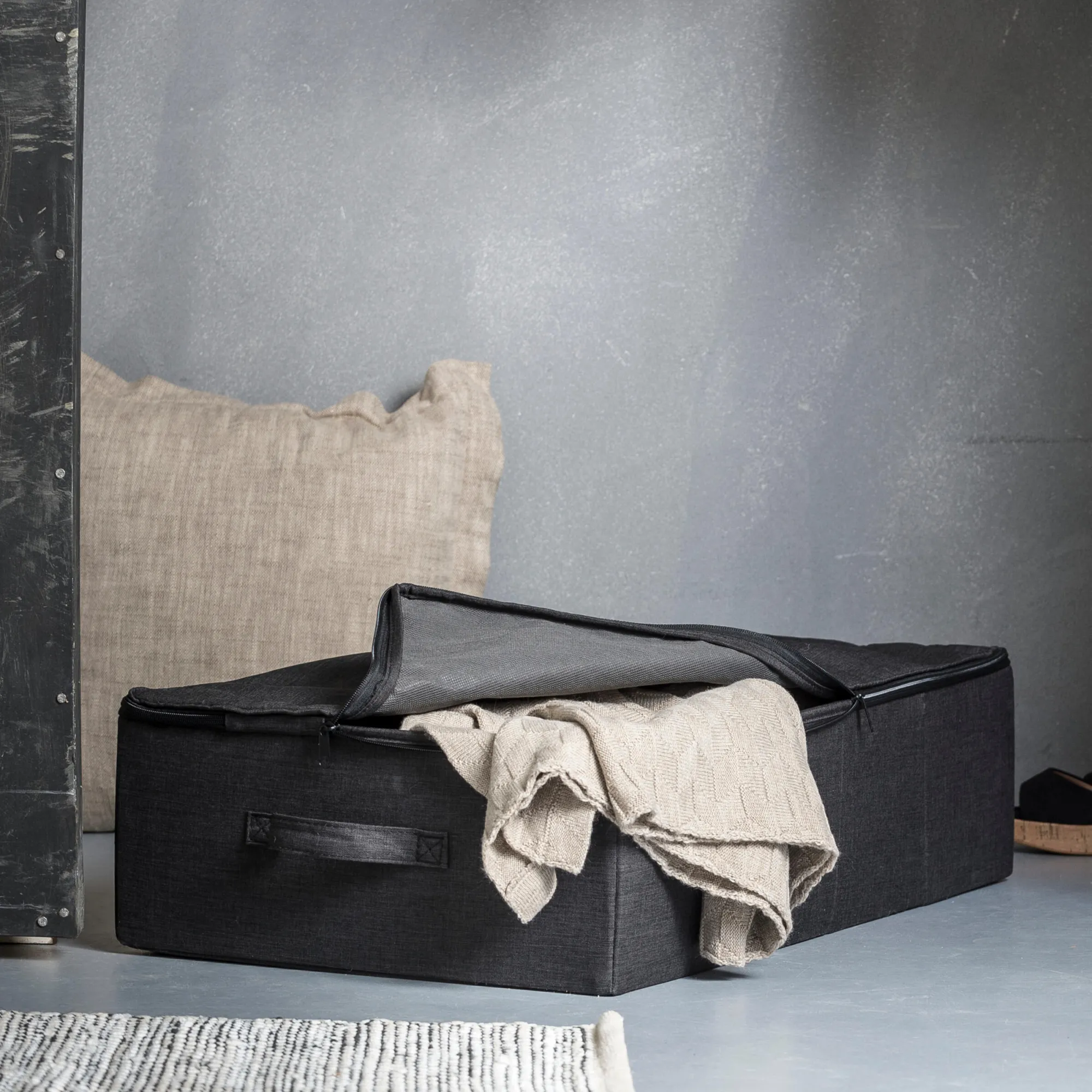 Clearance CASA Rango Scatola Portatutto Con Zip Grigio Scuro