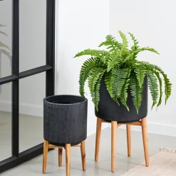 Clearance CASA Scuro Vaso Per Piante Nero