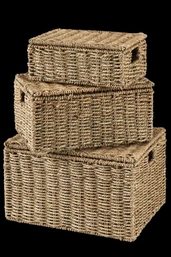 Discount CASA Seagrass Cesto Portatutto S Con Coperchio Naturale