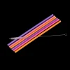Discount CASA Slurp Set Di 6 Cannucce Riutilizzabili Mix Di 3 Colori Arancione, Viola, Rosa