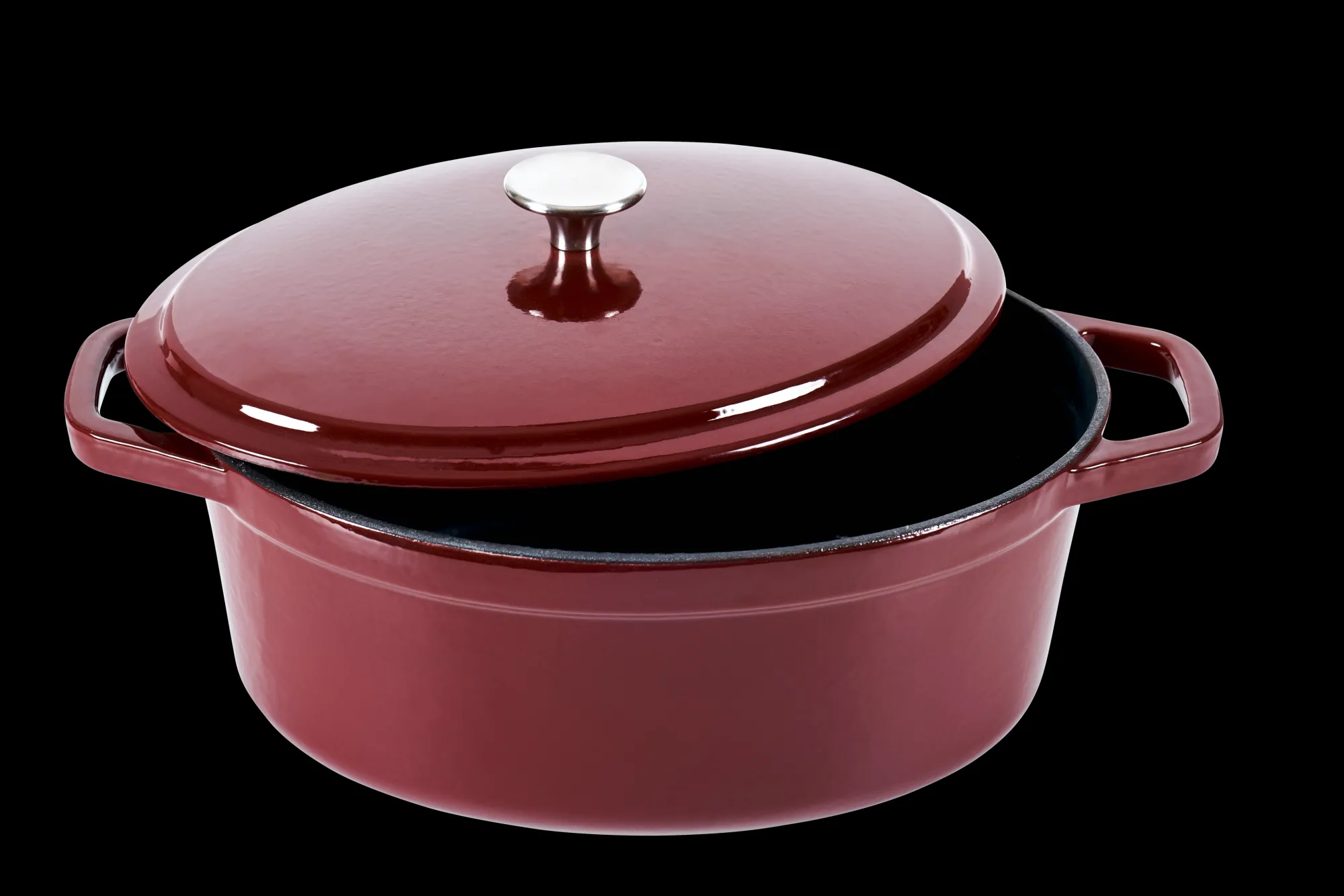 Discount CASA Stew Pentola In Ghisa Ovale Rosso Scuro
