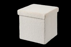 Clearance CASA Stor Pouf Pieghevole Con Contenitore Bianco