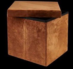 Best CASA Stor Pouf Pieghevole Con Contenitore Caramello
