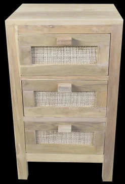 Outlet CASA Teck Armadio A 3 Cassetti Naturale