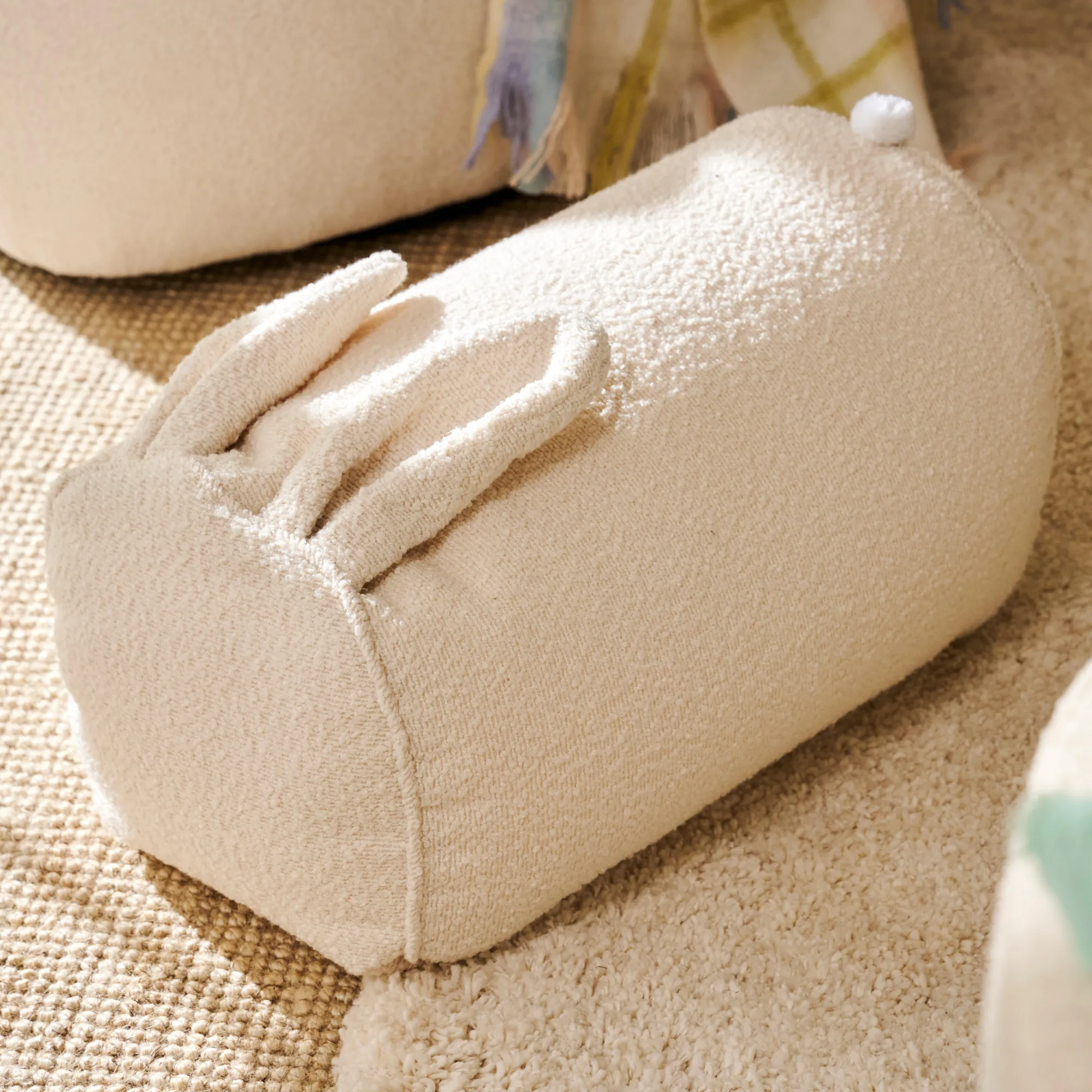 Clearance CASA Teddy Bunny Pouf Bianco Antico