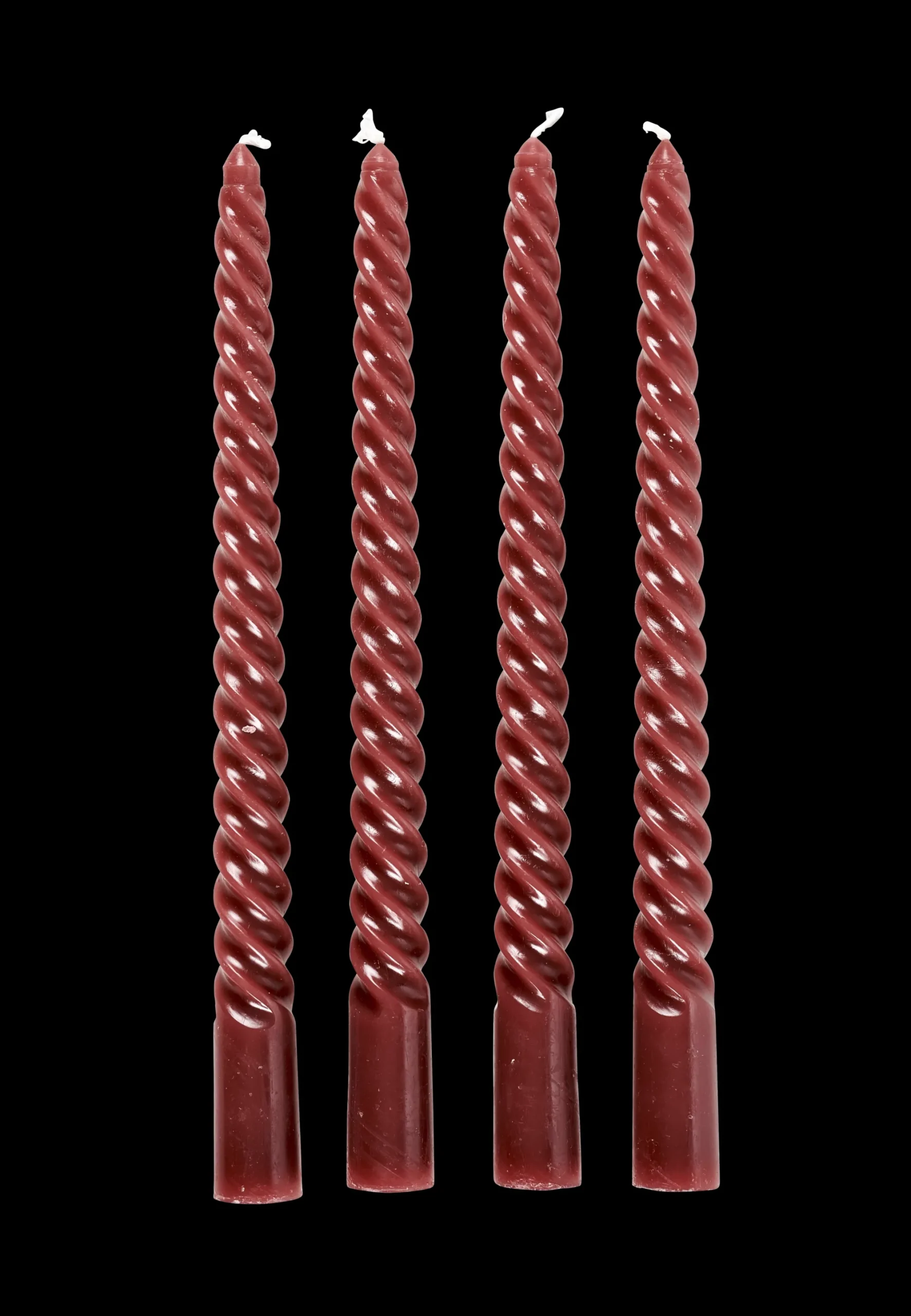 Clearance CASA Twist Candele Intrecciate Set Di 4 Rosso