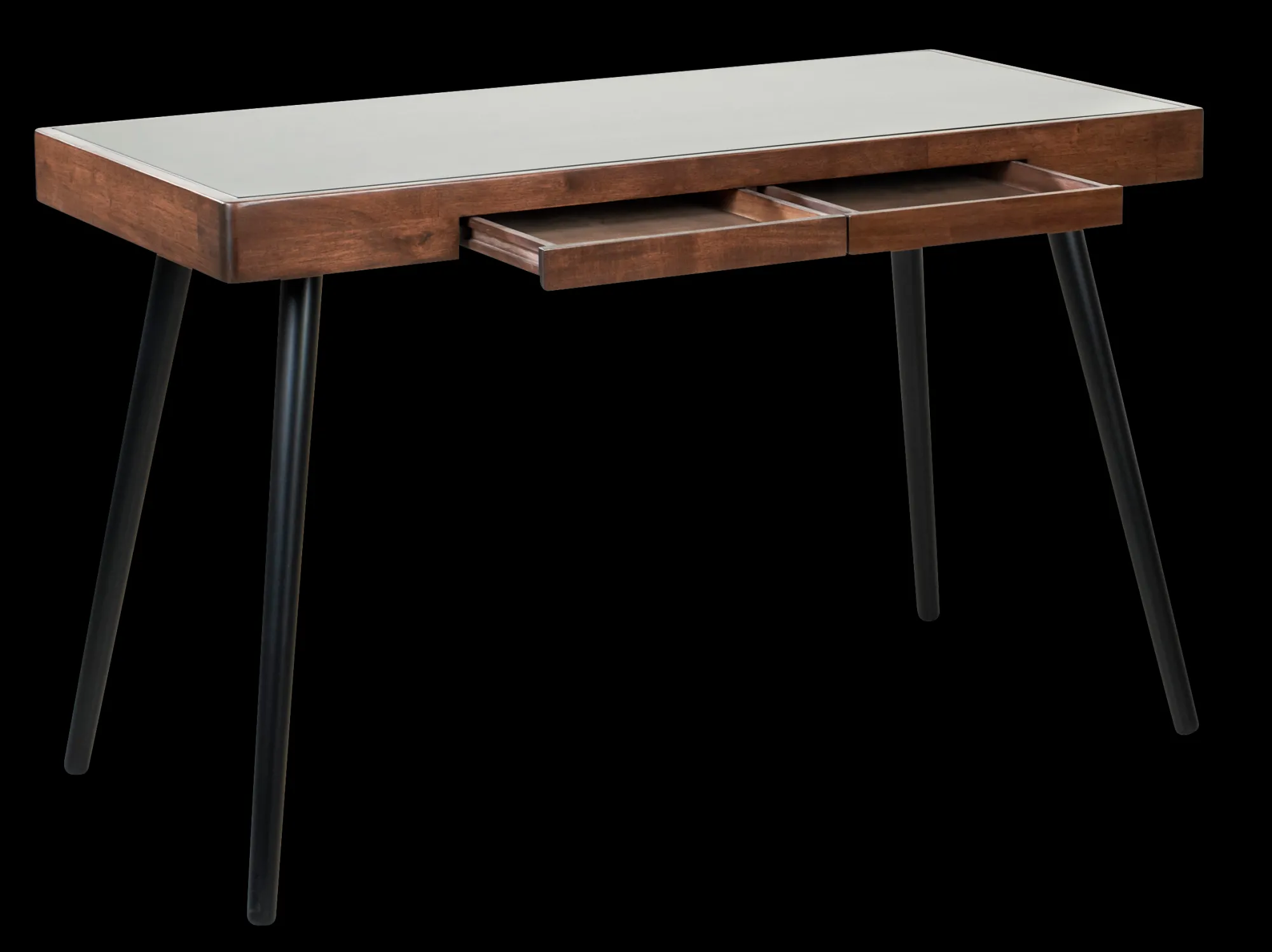 Clearance CASA Winston Scrivania Nero, Marrone